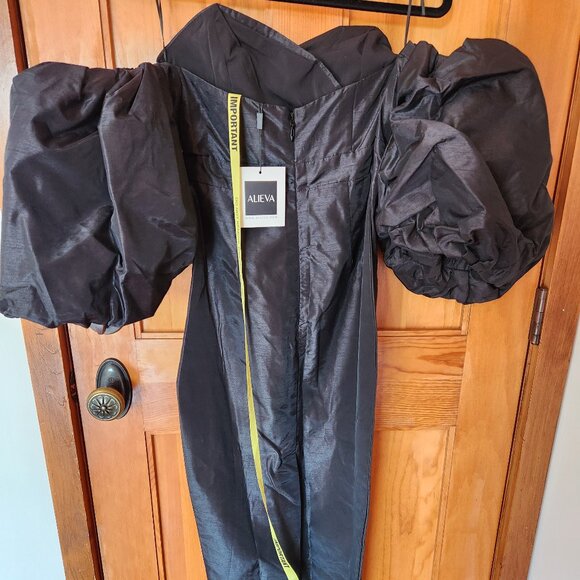 Alieva Tiffany Dupioni Puff Sleeve Maxi Dress - New With Tags - Picture 7 of 7